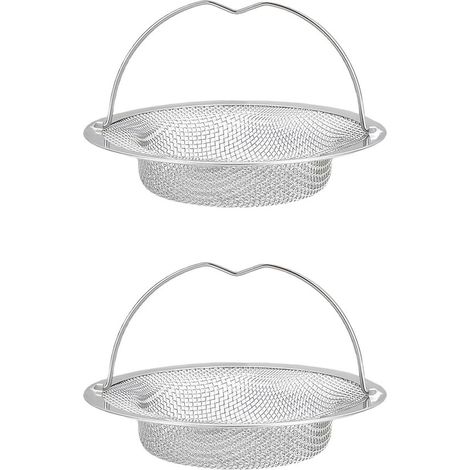 2 filtros para fregadero de cocina，11 cm，filtro de desagüe de acero inoxidable，colador de fregadero，colador de desagüe para fregadero con asa (1/5)