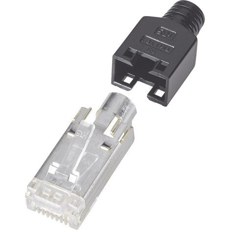 Connectique RJ45, blindé CAT5 Hirose Electronic TM 11 RJ45 mâle, droit Pôle: 8P8C noir 1 pc(s) (1/3)