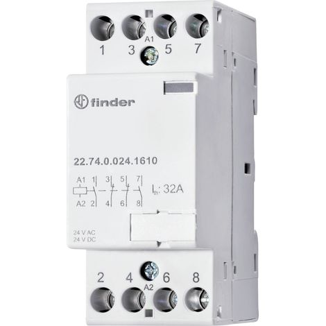 Finder 22.74.0.024.1310 Schütz 4 Schließer 24 V/DC, 24 V/AC 32 A 1 St.