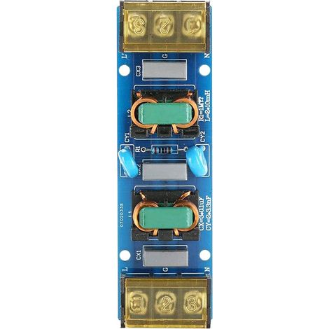 Filtre EMI - Module Filtre Puissance 25 A - Filtre Passe-Bas Haute Fréquence à Deux Étages - Pour Systèmes Automatisés et Alimentations Secteur - 1 Pièce (1/5)