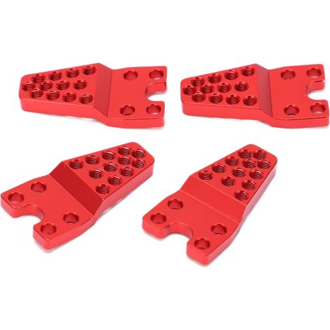 Lot de 4 supports d'amortisseurs en alliage d'aluminium pour voiture RC SCX10 1/10 (pièces de rechange rouges) (1/5)