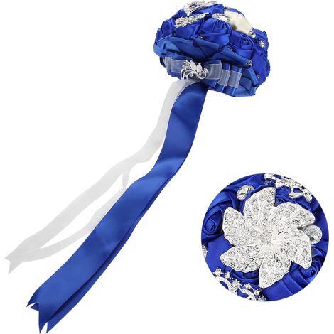 Bouquet de mariée en cristal, bouquet de demoiselle d'honneur, fleurs artificielles, bouquet de mariée à la main, décoration de mariage 03 (1/5)