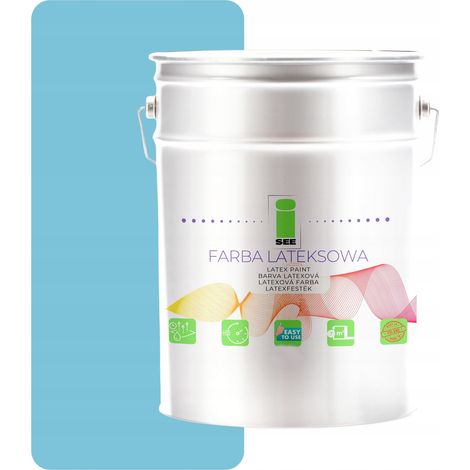 PITTURA MURALE IN LATTICE PER INTERNI, TONO BLU, 5L DELUX (1/5)