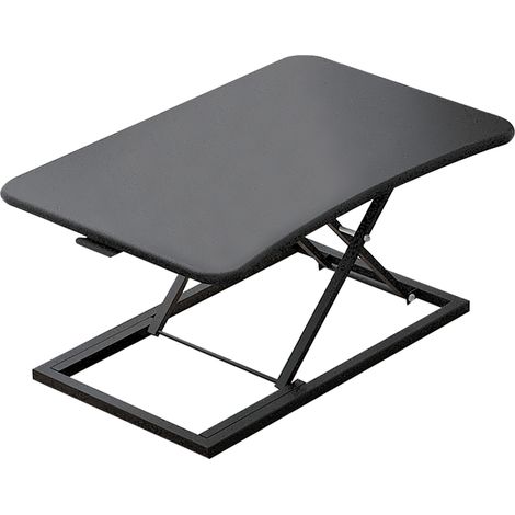 Table d'ordinateur portable réglable en hauteur, 7 niveaux, pliable, avec cadre élévateur et table de travail mobile noire (1/5)