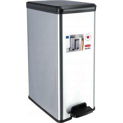 Poubelle métallique Curver à pédale 40 L (1/10)