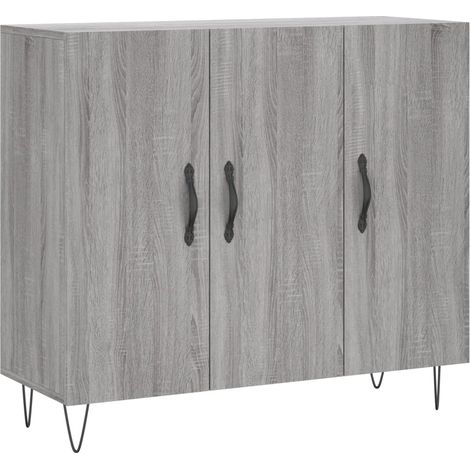 Credenza cassettiera cassettiera mobile contenitore organizer cucina soggiorno soggiorno Sonoma 90 x 34 x 80 cm derivati del legno grigio 020036554