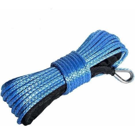 Câble de treuil synthétique 6 mm x 15 m – Résistance 2,5 tonnes – Polyéthylène résistant aux UV et intempéries – Compatible VTT (1/4)