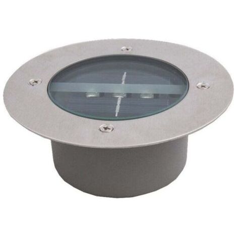 Lumière Solaire Extérieur, 4 Pack 3 LED Spot Lampe Solaire Jardin, Etanche IP65, Pelouse Lumière Decorative Pour Chemin Terrace Jardin Allée (Rond, Blanc Froid) (1/4)