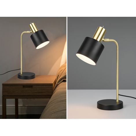Tischleuchte ADAM Gold & Metallschirm Schwarz, Höhe 44cm (1/5)