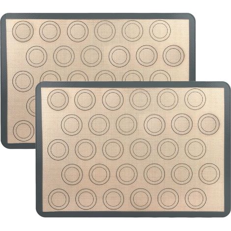 Tapete De Hornear - Silicona - Rectangular - Antiadherente - Reutilizable - 2 Unidades (1/5)