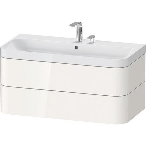 DURAVIT HP4348E2222 WTU avec Happy D.2 Plus, 2 abattants, 2 fixations hautes