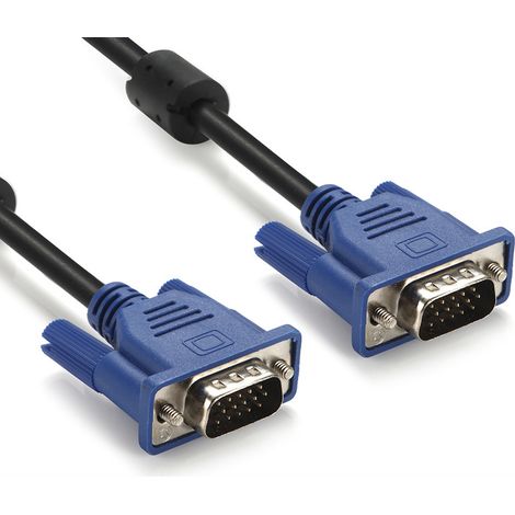 Cable VGA Mâle-Mâle - Résolution 1080p - Connecteur 15 Broches - Pour Écran Ordinateur - 1 Pièce (1/5)