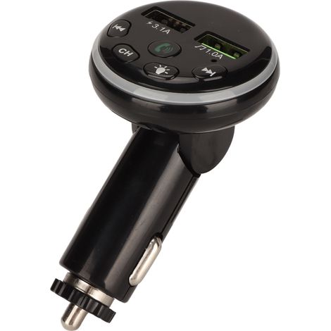 Transmetteur FM Voiture Adaptateur avec Lumière d'Ambiance Kit Mains Libres Extinction Auto Mémoire USB2.0 Chargeur de Voiture F13 (1/5)