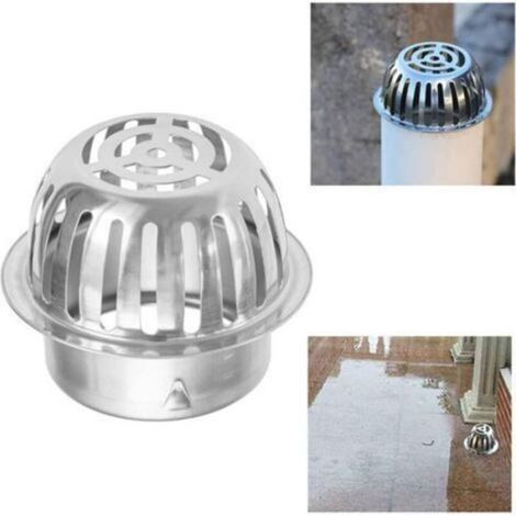1 Grille anti-feuilles,Acier inoxydable,125 mm large,Protection gouttière,Tuyau 100 mm,Système drainage maison