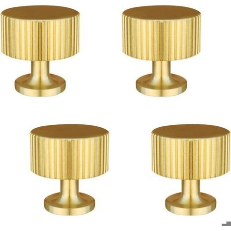 HONORNIC - 4 PCS Poignée de Porte,Boutons de Meubles en Or,Boutons de Tiroir de Commode en Or,Pour Armoires,Placards,Salle(28x28mm)