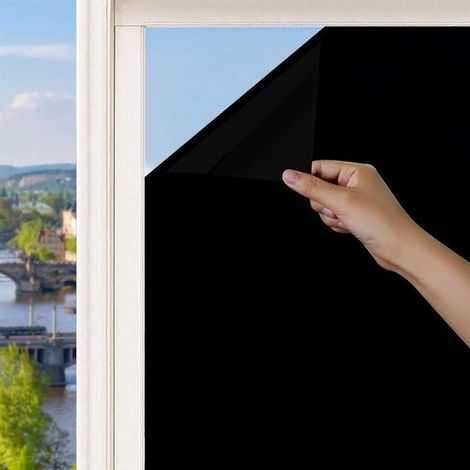 Allecta - Lámina opaca negra para ventanas - Autoadhesiva - Anti-UV - 30 x 400 cm (1/5)