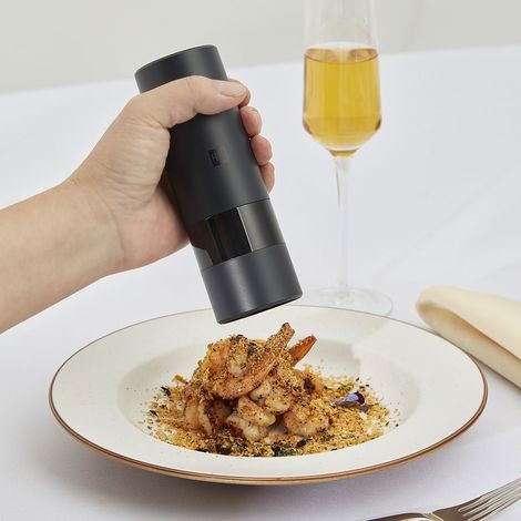 Macinacaffè elettrico per caffè, semi di lino, spezie, frutta secca e pepe. Lama in acciaio inossidabile. Funzionamento silenzioso. Capacità media. Ideale per casa, ufficio, viaggi e preparazione di a (1/3)