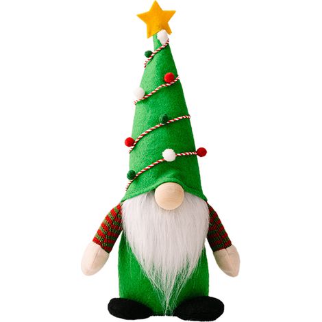 Chapeau Bois de Renne Pour Fête De Noël, Décoration Sapin Étoile À Cinq Branches Vert, Figurine Rudolph (1/2)