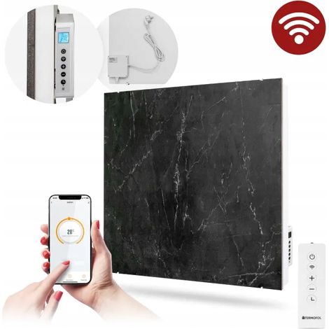 Panneau chauffant en céramique 500W AVEC WIFI MARBRE NOIR (1/5)