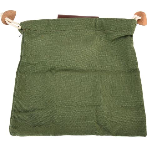 Gürteltasche aus Leder und Canvas zum Sammeln von Früchten beim Camping, Armeegrün (1/5)