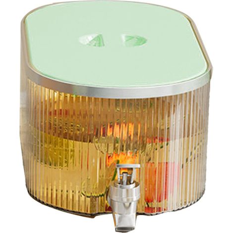 Distributeur De Boissons 5 L, PP Bonne étanchéité, Grande Ouverture, Distributeur De Boissons Résistant à la Température, Bouilloire Froide pour la Maison, la Fête (32 X 17 X 12,5 Cm)(Vert) (1/5)