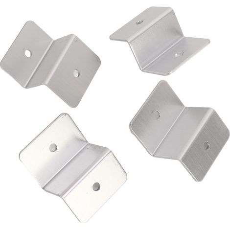 4 Kits de Supports en Z en Alliage d'Aluminium pour Panneaux Solaires - Accessoire d'Installation pour Camping-Car, Bateau, Caravane (1/5)