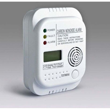 Carbon Monoxide Detector, Battery Powered, Gas Detector with Display and Temperature Indicator MUMU (1/4)