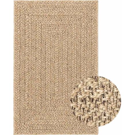 Tapis de sol,Tapis ZIZUR beige 160x230 cm aspect de jute intérieur extérieur CFW167455 (1/5)