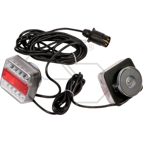 Kit magnetico segnaletica posteriore NEWGARDENSTORE per rimorchio trattore 7.5 m