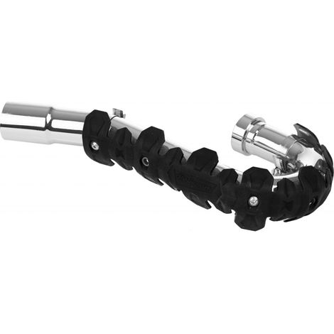Cache-collecteur d'échappement court Polisport 22 mm 4T, noir et résistant