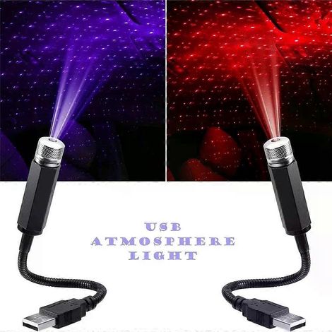 Mini projecteur LED pour toit de voiture, éclairage d'ambiance intérieur ciel étoilé, éclairage décoratif LED USB, branchement facile - JXLGV (1/4)