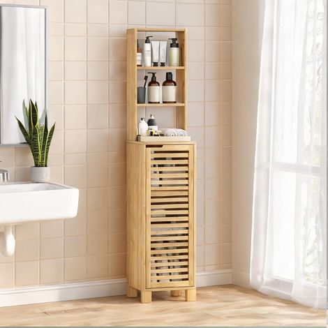 Armoire de rangement en bambou 34 x 30 x 170 cm (1/5)