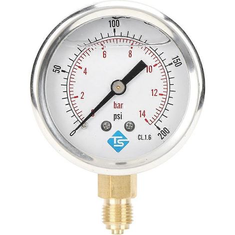 TS‐PGG604‐14bar 1/4BSP Y60 Radial-Manometer für Industrie und Haushalt