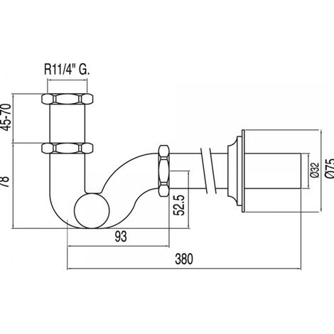 Siphon en S articulé pour lavabo - TRES 13463820 (1/2)