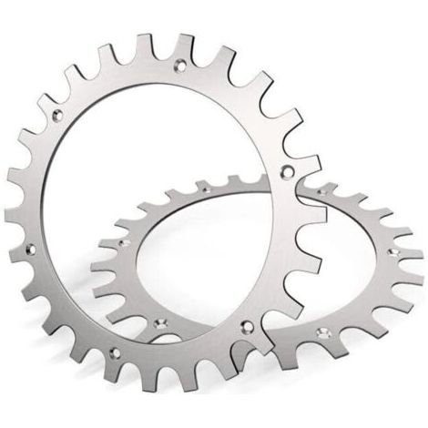 Crampons en acier inoxydable de qualité supérieure pour tondeuse à gazon Worx Landroid modèle S/M Épaisseur 2mm, Amélioration de la traction - Ébavurage poli - Diamètre de la roue : 205 mm (1/4)