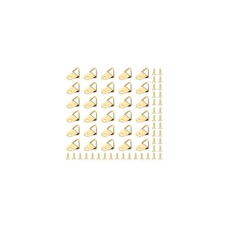 ACKERMAN– Crochets triangulaires pour cadre photo – Lot de 50 pièces avec vis – Installation facile et durable – Pour décoration murale (1/3)