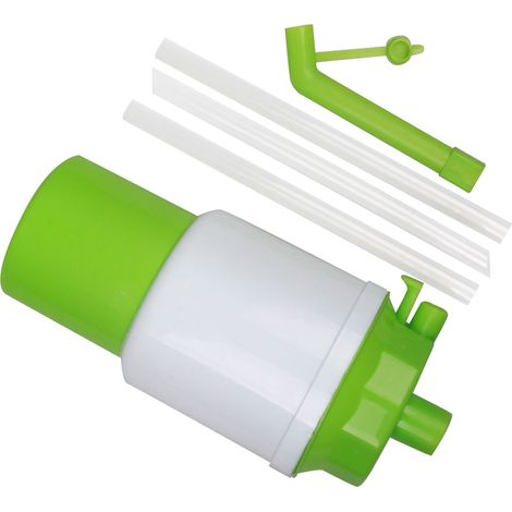 Pompe à eau manuelle, en plastique, fontaine à main, presse à pression, refroidisseur d'eau, vert/blanc (1/5)
