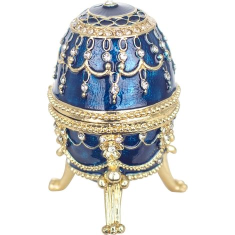 Signes Grimalt Box di decorazione  5x5x7cm blu uova in miniatura 25561