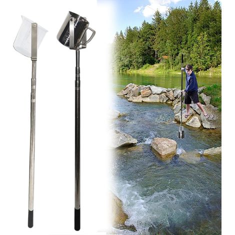 Échantillon d'eau télescopique avec tige réglable et bécher pour échantillonnage test de liquide Plastique 1000 Ml 1-2.5m/3.3-8.2ft