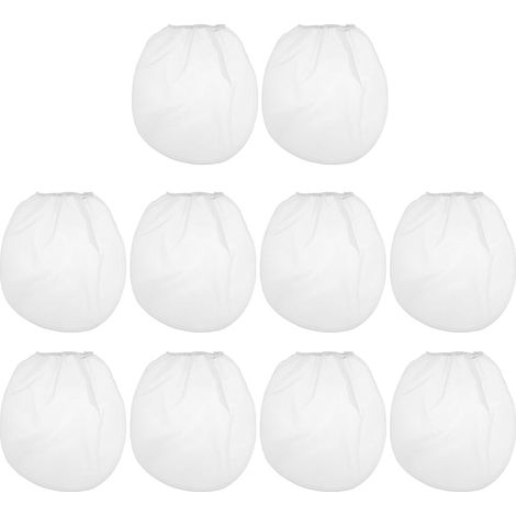polyester 10 pièces de filtre à filet blanc en et nylon avec caoutchouc, fin cordon élastique (1/5)
