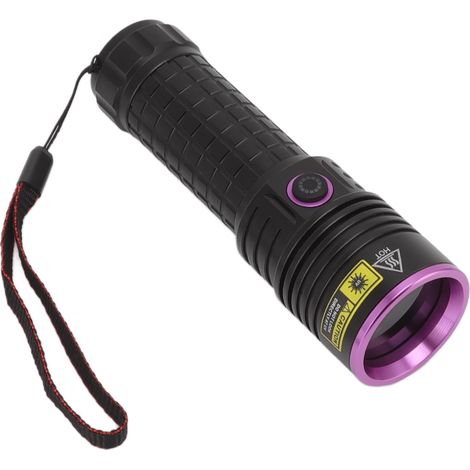 Lampe torche ultraviolette rechargeable Y48 365 nm, lampe torche à lumière noire pour le durcissement de la résine, la vérification de devises et la recherche de scorpions et d'urine d'animaux domesti (1/5)