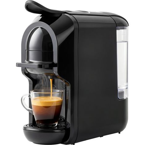HOMCOM Pod Coffee Machine for Nespresso and Dolce Gusto Capsule, 19 Bar