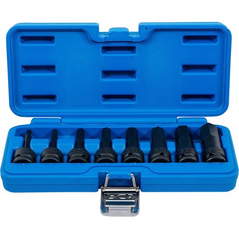 BGS Kraft-Bit-Einsatz-Satz Antrieb innenvierkant 12,5 mm (1/2") Innensechskant 5 - 19 mm 8tlg. - 5481 (1/4)