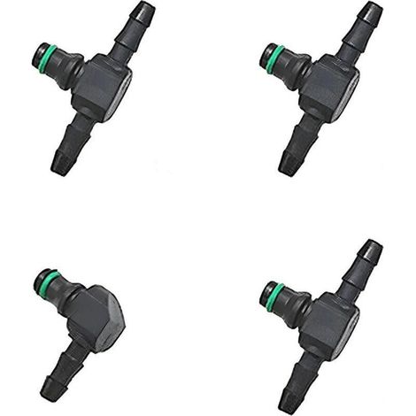 4 Pièces Connecteur Retour Injecteur Gasoil, Retour Injecteur Gasoil Pour Common Rail Série, Connecteur De Tuyau De Retour D'injecteur Diesel, Connecteur Renvoi De Gasoil Injecteur Voiture (1/4)