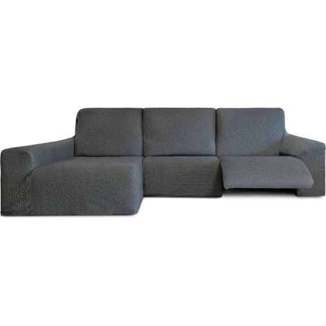 Housse de canapé Bras Long Gauche avec Relaxation bi-élastique, Respirante et Mousse de Maintien Gris foncé, Polyester, Coton, élastomère, Chaiselong Brazo Largo Izquierda (1/5)