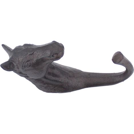 Wandhaken in Form eines Pferdekopfes aus Gusseisen 15 cm (1/4)