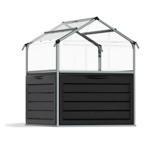 Greenhouse Plant Inn Clear Glazing - Polycarbonate - L118 x W118 x H148 cm - Silver