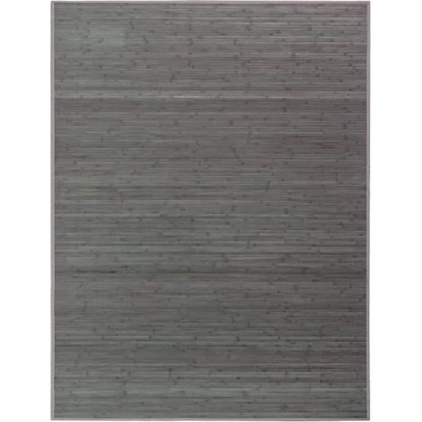 Tapis de sol antidérapant - JUANIO - JUANIO - Bambou 250×180 cm - Gris - Rayures (1/3)
