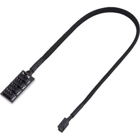 4-Pin Splitter Cable - Adaptateur de câble de connecteur multi-séparateur d\'alimentation de ventilateur d\'ordinateur CPU -LON (1/3)