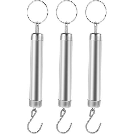 3 Pièces Balance à Ressort Mécanique Portable en Acier Inoxydable avec (1/5)